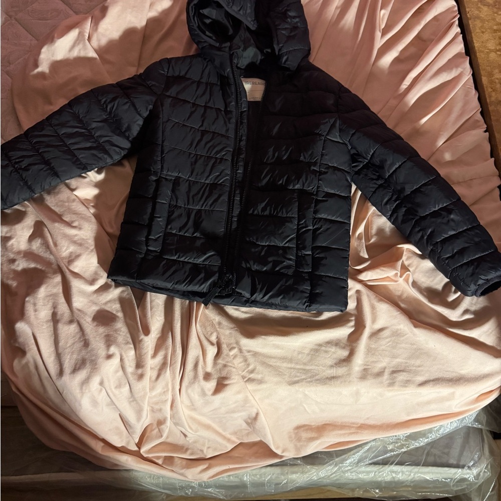 Boys Black Quilted Jacket